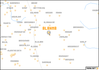 map of Al Aḩmā