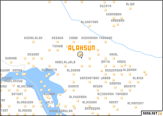 map of Al Aḩsūn