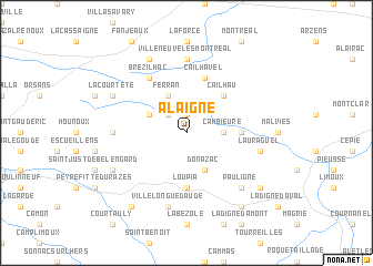 map of Alaigne