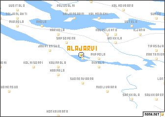 map of Alajärvi