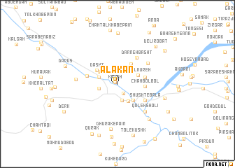 map of Ālākān