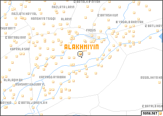 map of Al Akhmīyīn