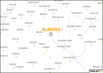 map of Alakince