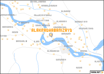 map of Al Akrād wa Banī Zayd