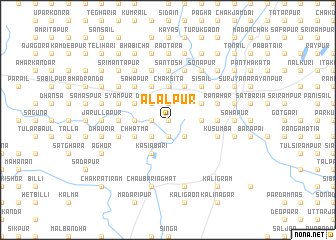 map of Ālālpur