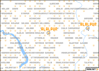 map of Ālālpur