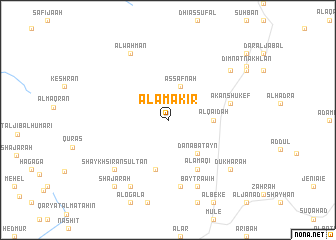 map of Al ‘Amākir