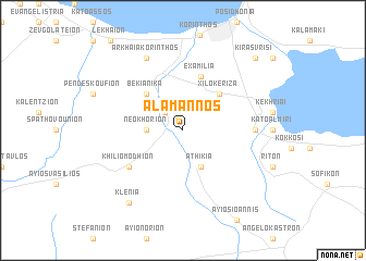 map of Alamánnos