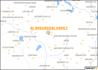 map of Alameda de Alvarez