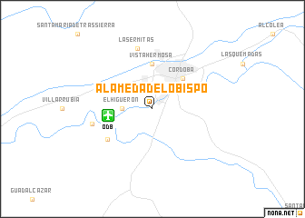 map of Alameda del Obispo