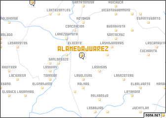 map of Alameda Juárez