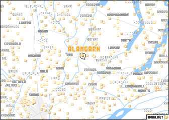 map of Ālamgarh