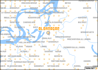 map of Ālamnagar