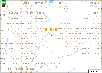 map of Alamo