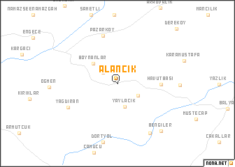 map of Alancık