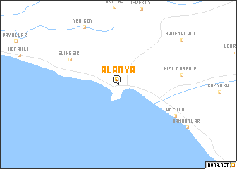 map of Alanya