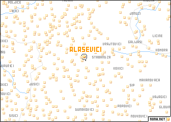 map of Alaševići