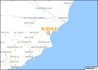 map of Alassio