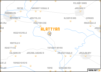 map of Alattyán