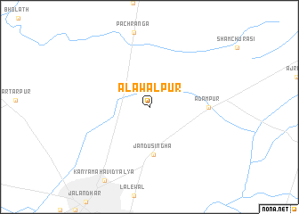 map of Alāwalpur