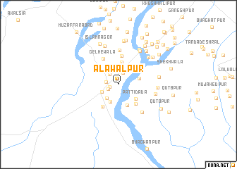 map of Alāwalpur