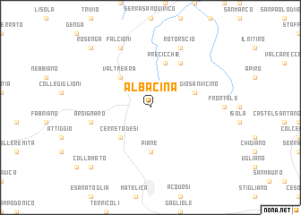 map of Albacina