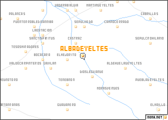 map of Alba de Yeltes