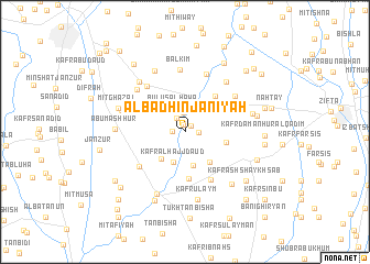 map of Al Bādhinjānīyah