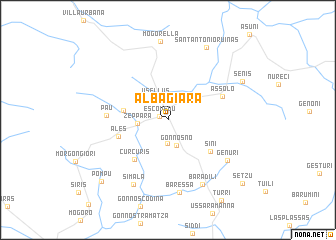 map of Albagiara