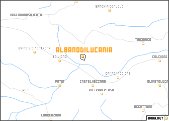 map of Albano di Lucania