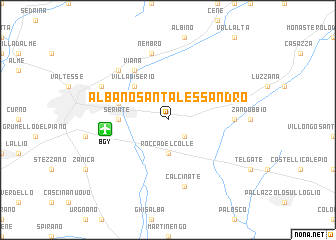 map of Albano SantʼAlessandro