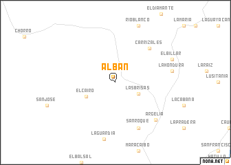 map of Albán