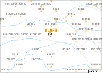 map of Alban