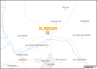 map of Albardón