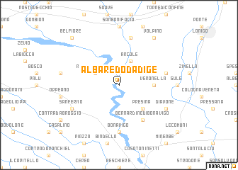 map of Albaredo dʼAdige