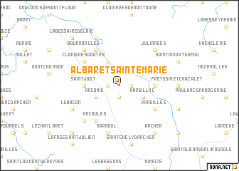 map of Albaret-Sainte-Marie