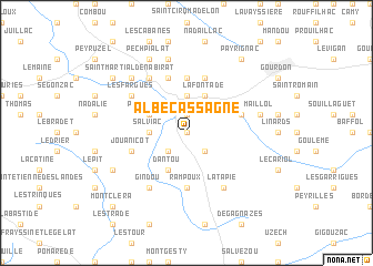 map of Albecassagne