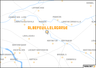 map of Albefeuille-Lagarde