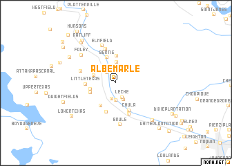 map of Albemarle