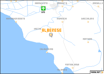 map of Alberese