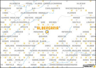 map of Albergaria
