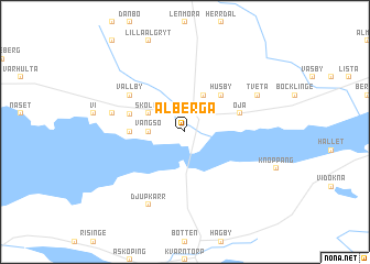 map of Alberga