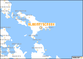 map of Alberrys Creek