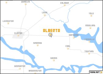 map of Alberta