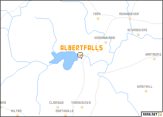 map of Albert Falls