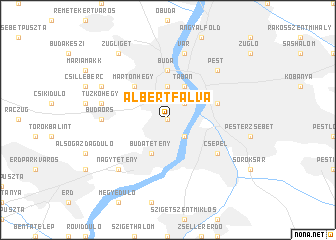 map of Albertfalva