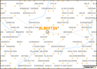 map of Albertów