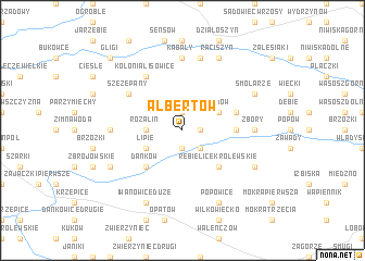map of Albertów