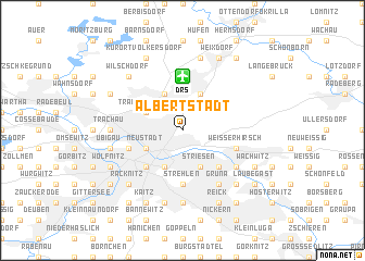 map of Albertstadt