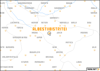 map of Albeştii Bistriţei